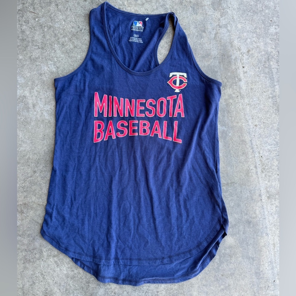 DEL Majestic Blue Minnesota Twins Baseball Tank Top